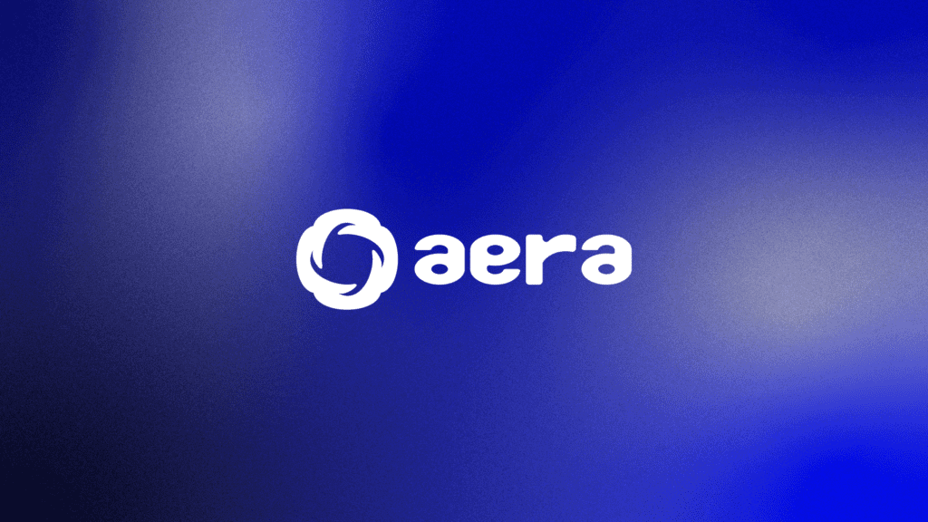 Minimal technology logo design presented on a dark blue background