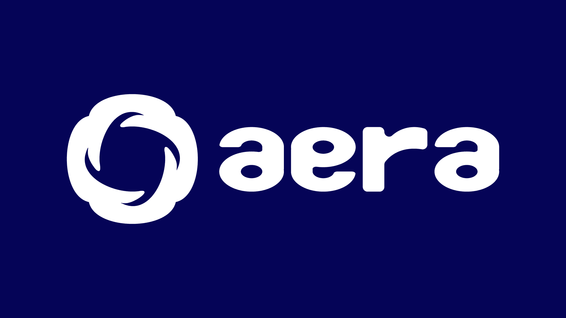 Logo applied on a dark blue background for digital and tech environments
