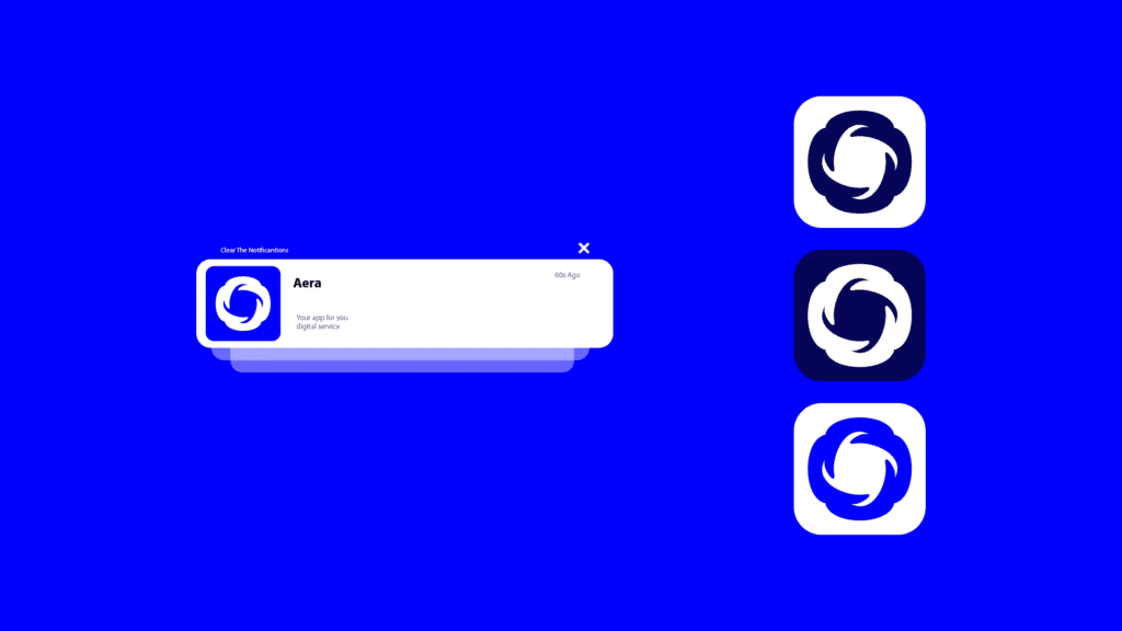 Interface elements and digital assets designed for a technology brand system